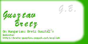 gusztav bretz business card